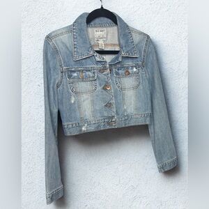 Old Navy Light Blue Cropped Denim Jacket